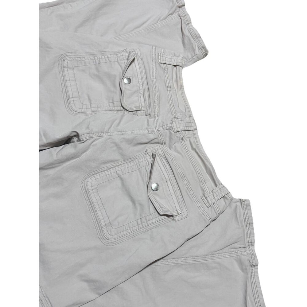 Garage Khaki Cargo Pants Sz 5 Juniors Y2K 2000s Utility Boot Cut Pockets Beige - Picture 9 of 11